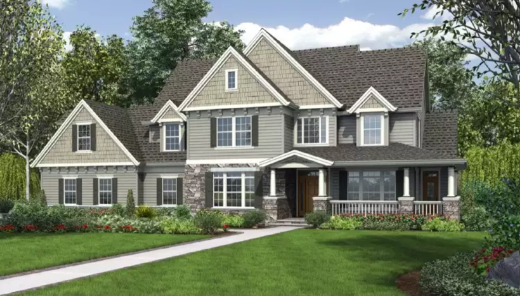 image of large traditional house plan 5158